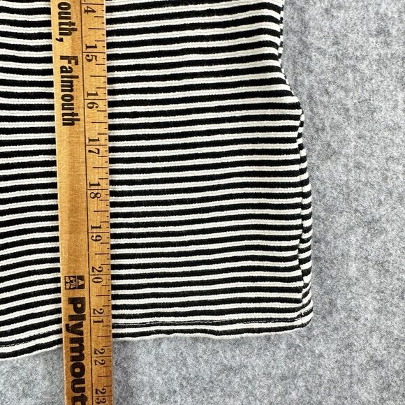 Anthropologie Dolan Left Coast Stripe Santos Top Womens S Black Puff Sleeve* - Picture 12 of 14